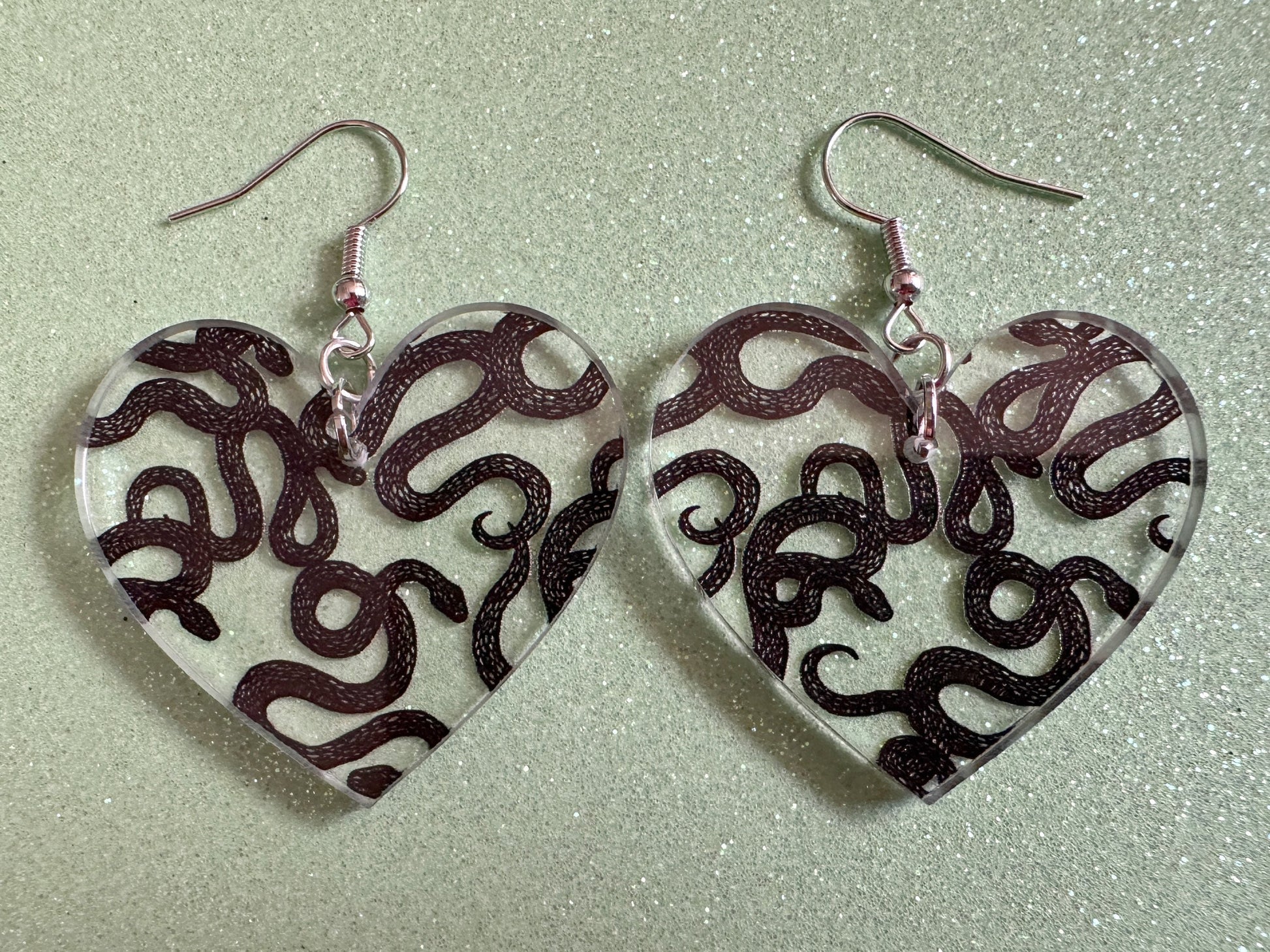 Snake Earrings: Laser Cut Acrylic Snakes, Reptile, Zoo, Nope Rope, Halloween, Cobra, Animals, Black Snakes, Best Gifts for Her/Him/Them