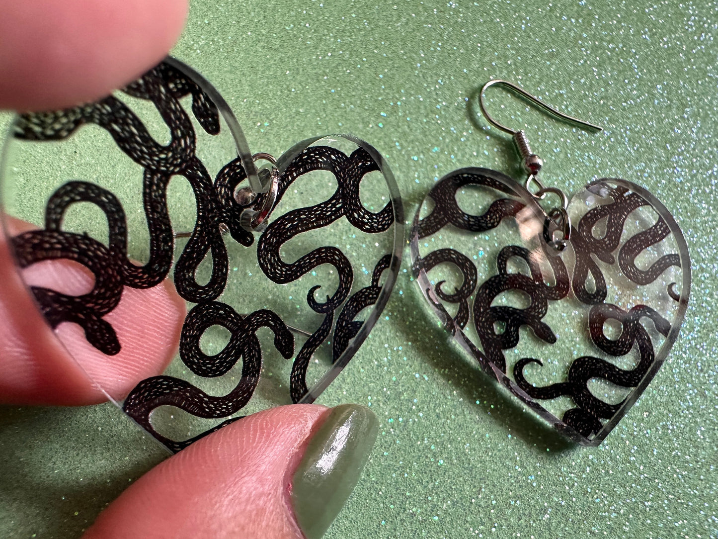 Snake Earrings: Laser Cut Acrylic Snakes, Reptile, Zoo, Nope Rope, Halloween, Cobra, Animals, Black Snakes, Best Gifts for Her/Him/Them