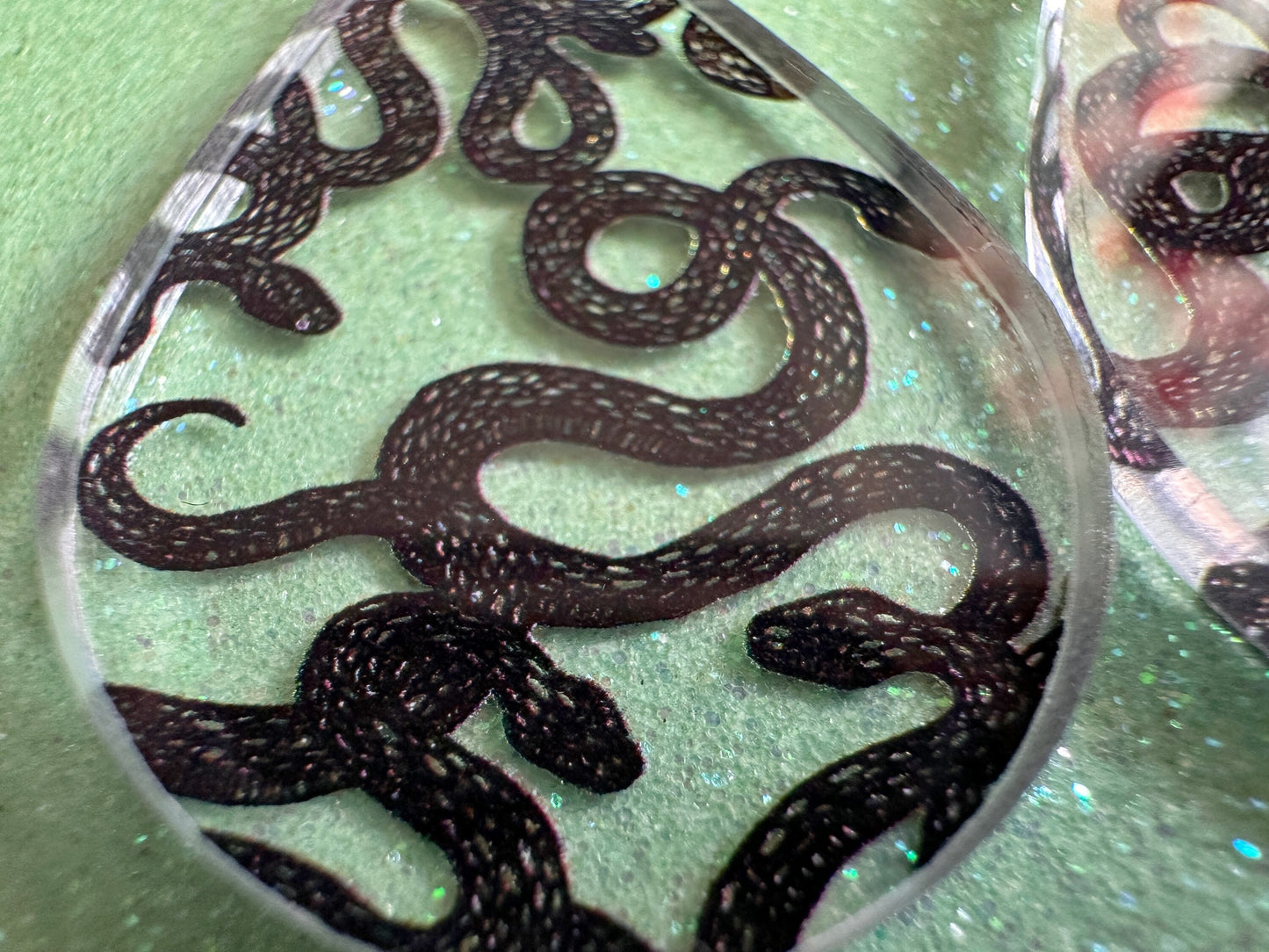 Snake Earrings: Laser Cut Acrylic Snakes, Reptile, Zoo, Nope Rope, Halloween, Cobra, Animals, Black Snakes, Best Gifts for Her/Him/Them
