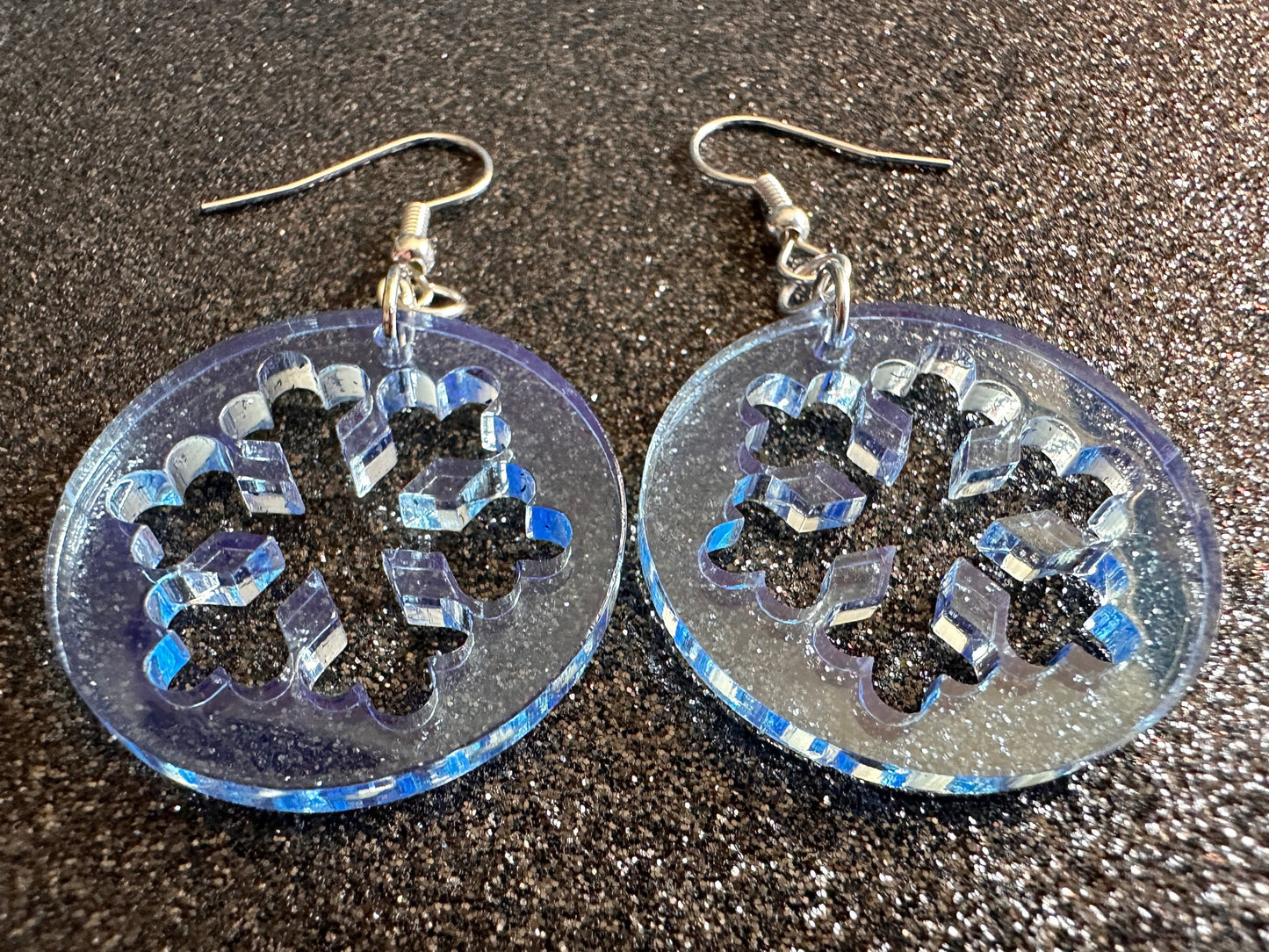Snowflake Earrings: Laser Cut Acrylic Snowflakes, Christmas, Stormy Weather, Snowing, Snow Storm, Winter, X-mas Best Gifts for Her/Him/Them