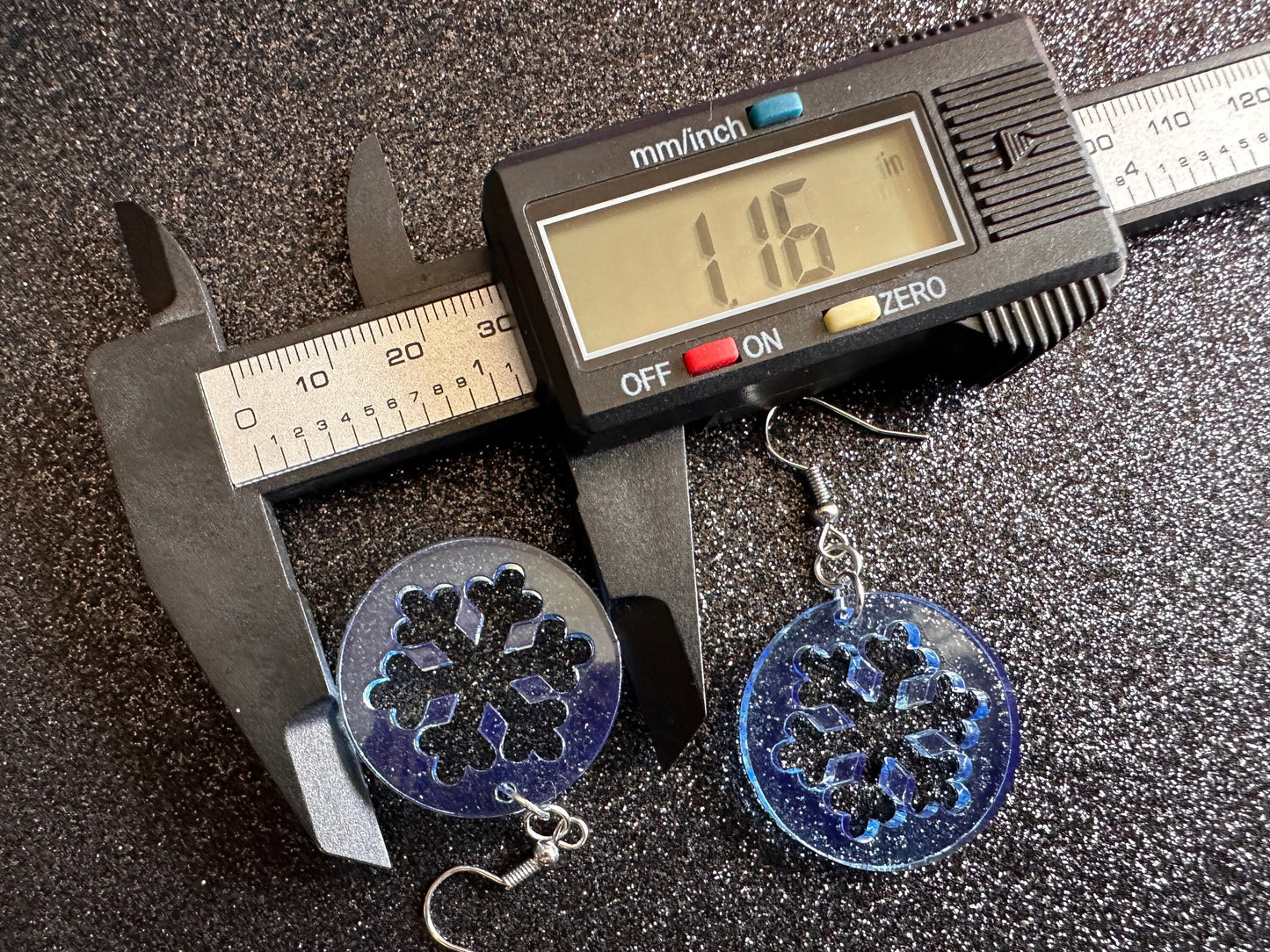 Snowflake Earrings: Laser Cut Acrylic Snowflakes, Christmas, Stormy Weather, Snowing, Snow Storm, Winter, X-mas Best Gifts for Her/Him/Them