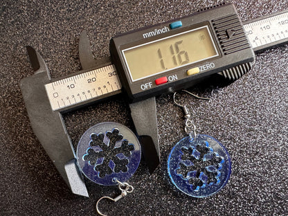 Snowflake Earrings: Laser Cut Acrylic Snowflakes, Christmas, Stormy Weather, Snowing, Snow Storm, Winter, X-mas Best Gifts for Her/Him/Them