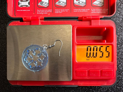 Snowflake Earrings: Laser Cut Acrylic Snowflakes, Christmas, Stormy Weather, Snowing, Snow Storm, Winter, X-mas Best Gifts for Her/Him/Them