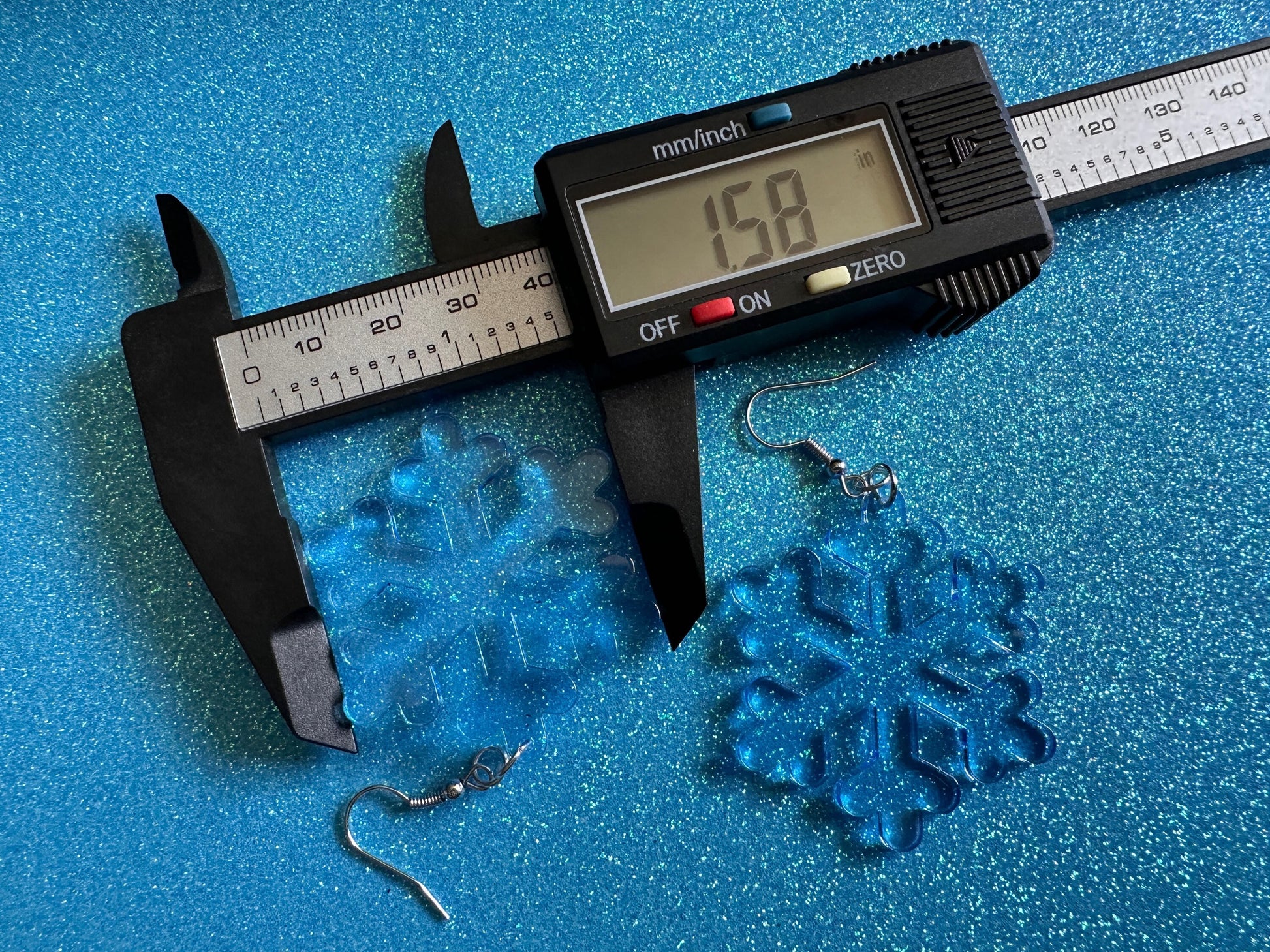 Snowflake Earrings: Laser Cut Acrylic Snowflakes, Christmas, Stormy Weather, Snowing, Snow Storm, X-mas, Xmas, Best Gifts for Her/Him/Them