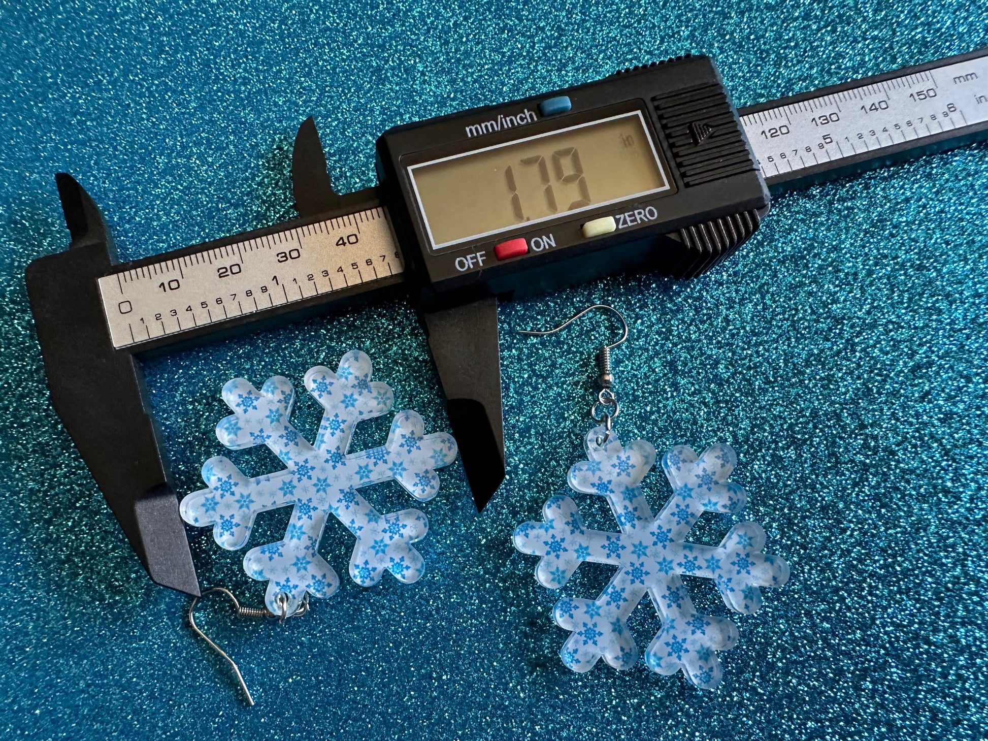 Snowflake Earrings: Laser Cut Acrylic Snowflakes, White Christmas, Stormy Weather, Snowing, Snow Storm, Winter, Gifts for Her/Him/Them