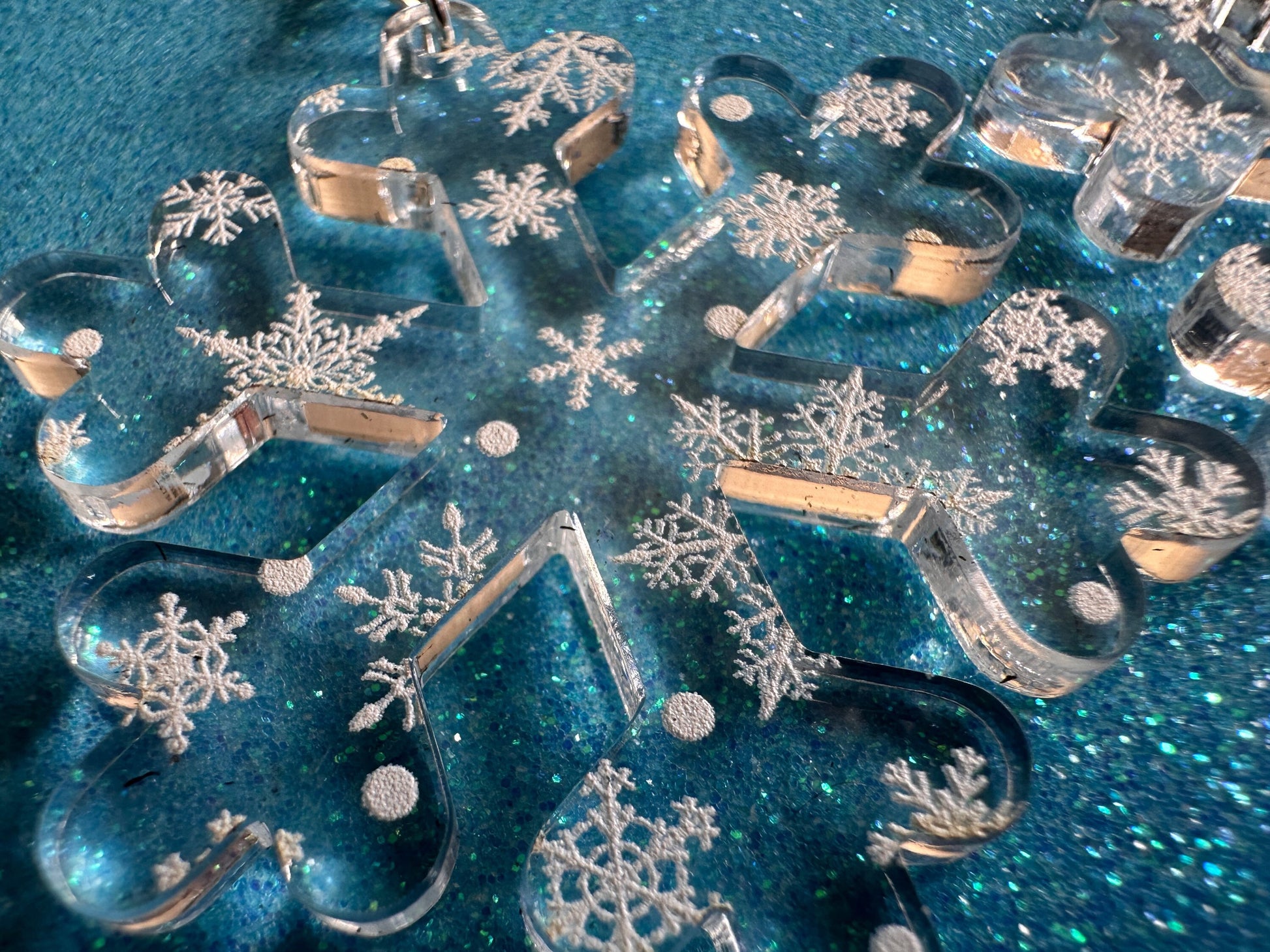 Snowflake Earrings: Laser Cut Acrylic Snowflakes, White Christmas, Stormy Weather, Snowing, Snow Storm, Xmas, Best Gifts for Her/Him/Them
