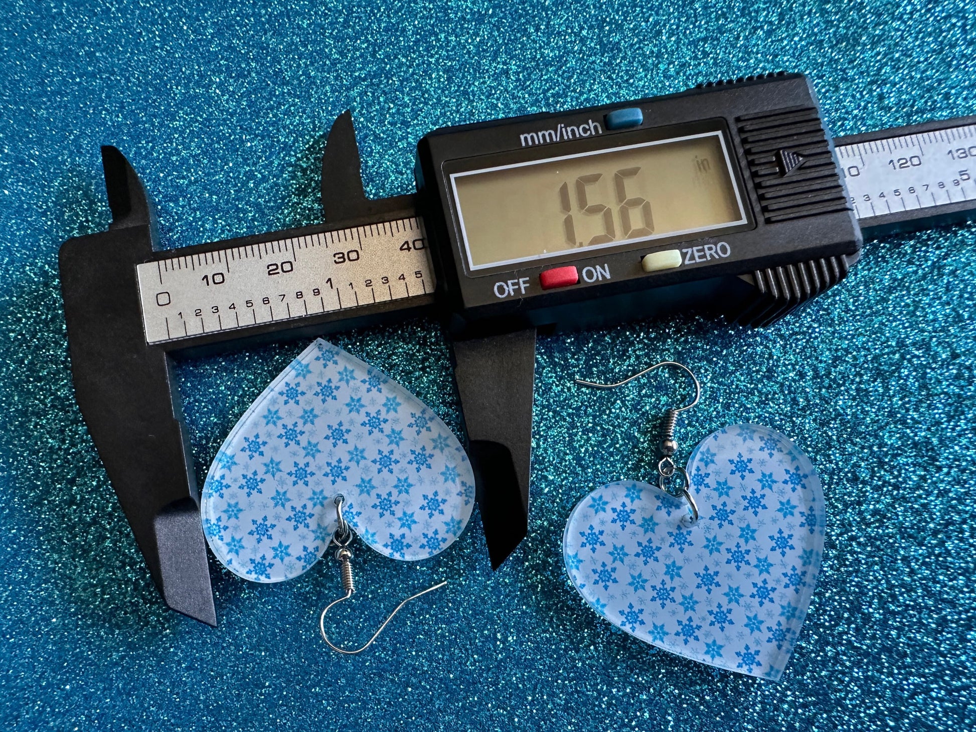 Snowflake Heart Earrings: Laser Cut Acrylic Snowflakes, Hearts, White Christmas, Snowing, Snow Storm, Winter, Best Gifts for Her/Him/Them
