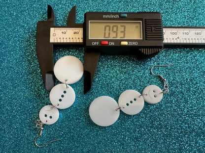 Snowman Earrings: Laser Cut Acrylic Snowmen, Snow Person, Christmas, Holidays, X-mas, Xmas, Snow, Winter, Best Gifts for Her/Him/Them