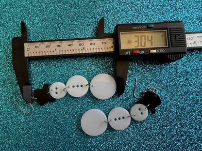 Snowman Earrings: Laser Cut Acrylic Snowmen with Hats, Snow Person, Christmas, Holidays, X-mas, Xmas, Snow, Winter, Gifts for Her/Him/Them