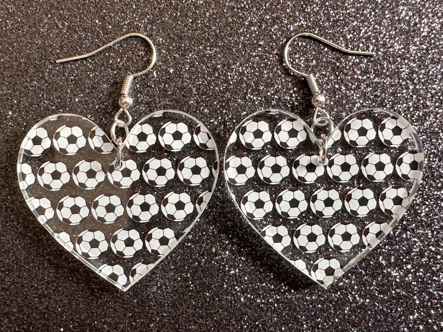 Soccer Earrings: Laser Cut Acrylic Soccer Balls, European Football, Sports Team, Sport Teams, Football, FIFA, Best Gifts for Her/Him/Them