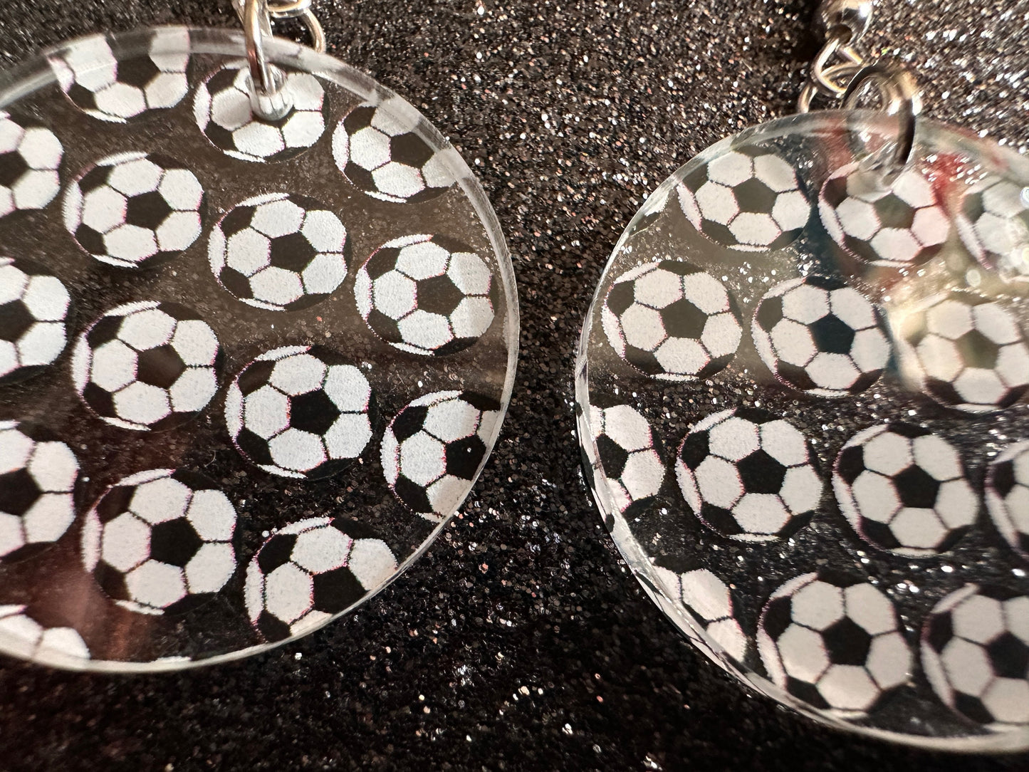 Soccer Earrings: Laser Cut Acrylic Soccer Balls, European Football, Sports Team, Sport Teams, Football, FIFA, Best Gifts for Her/Him/Them