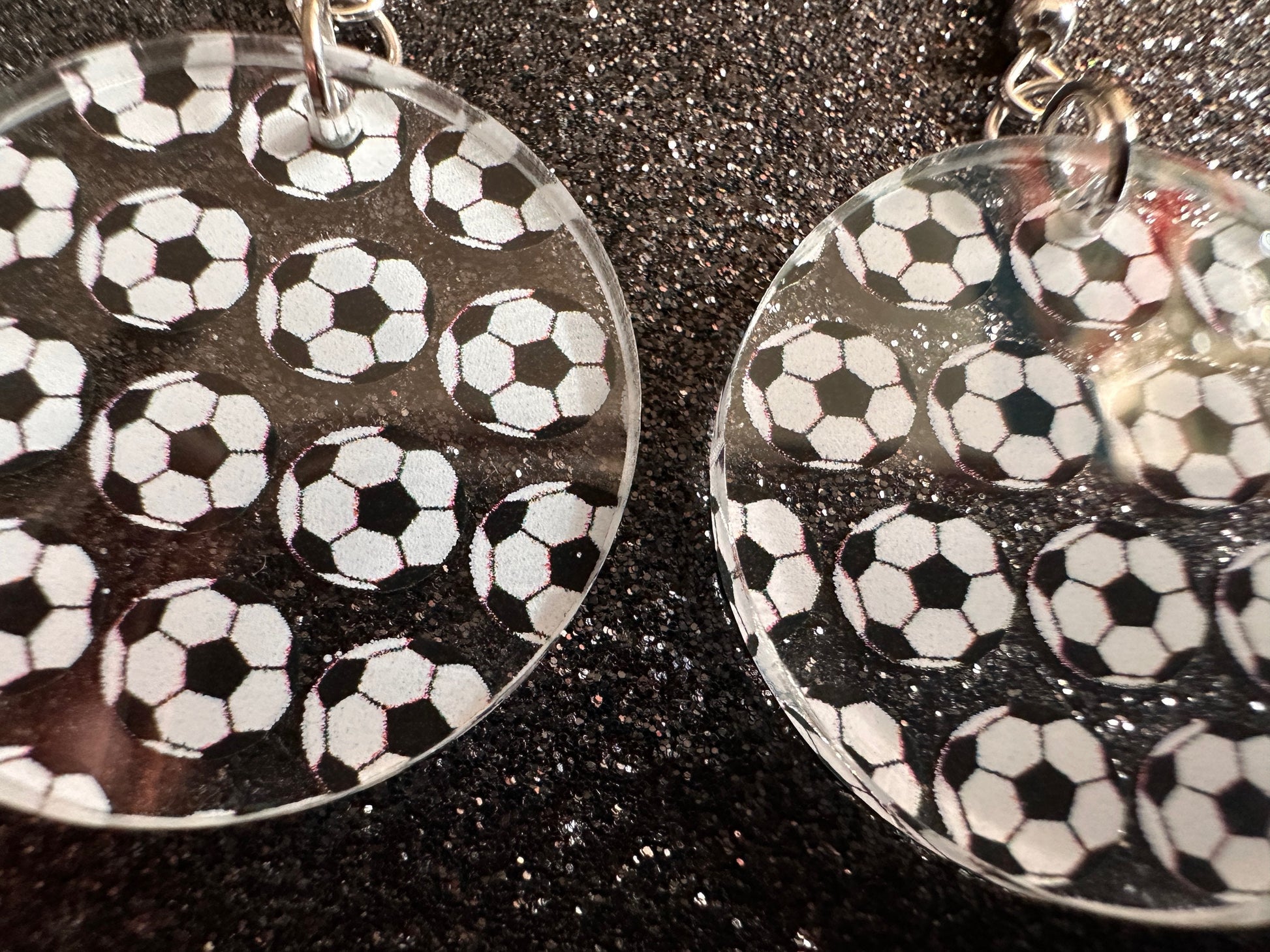 Soccer Earrings: Laser Cut Acrylic Soccer Balls, European Football, Sports Team, Sport Teams, Football, FIFA, Best Gifts for Her/Him/Them