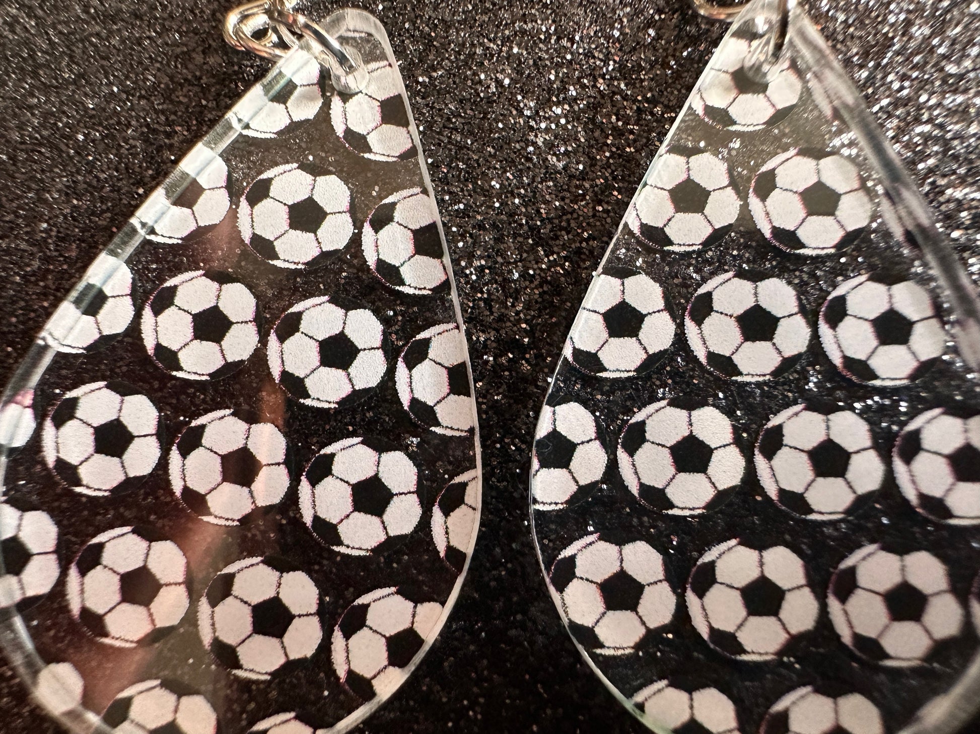 Soccer Earrings: Laser Cut Acrylic Soccer Balls, European Football, Sports Team, Sport Teams, Football, FIFA, Best Gifts for Her/Him/Them