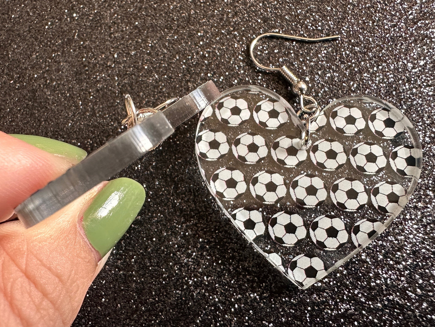 Soccer Earrings: Laser Cut Acrylic Soccer Balls, European Football, Sports Team, Sport Teams, Football, FIFA, Best Gifts for Her/Him/Them