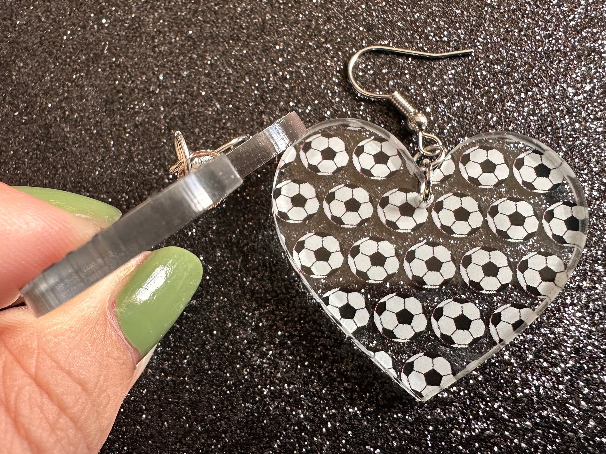 Soccer Earrings: Laser Cut Acrylic Soccer Balls, European Football, Sports Team, Sport Teams, Football, FIFA, Best Gifts for Her/Him/Them