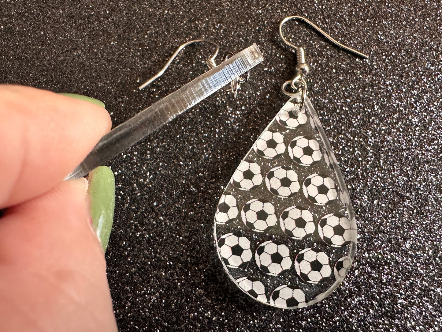 Soccer Earrings: Laser Cut Acrylic Soccer Balls, European Football, Sports Team, Sport Teams, Football, FIFA, Best Gifts for Her/Him/Them