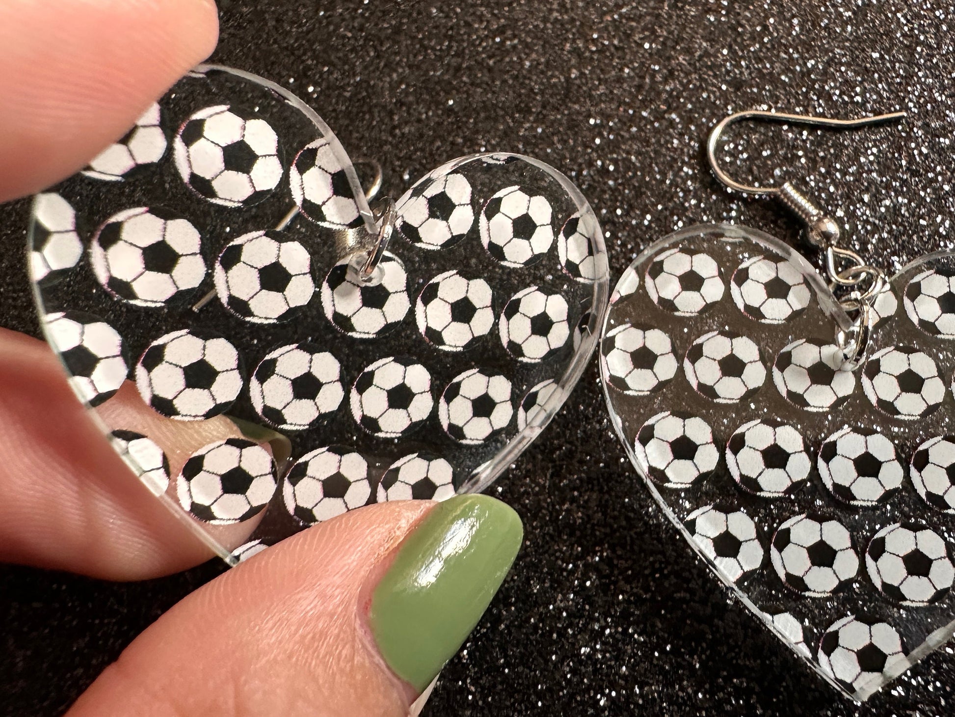 Soccer Earrings: Laser Cut Acrylic Soccer Balls, European Football, Sports Team, Sport Teams, Football, FIFA, Best Gifts for Her/Him/Them
