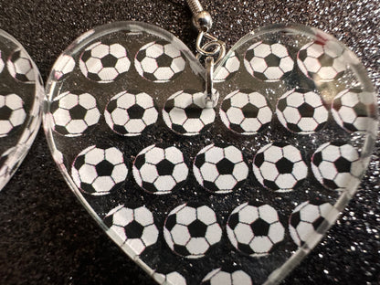 Soccer Earrings: Laser Cut Acrylic Soccer Balls, European Football, Sports Team, Sport Teams, Football, FIFA, Best Gifts for Her/Him/Them