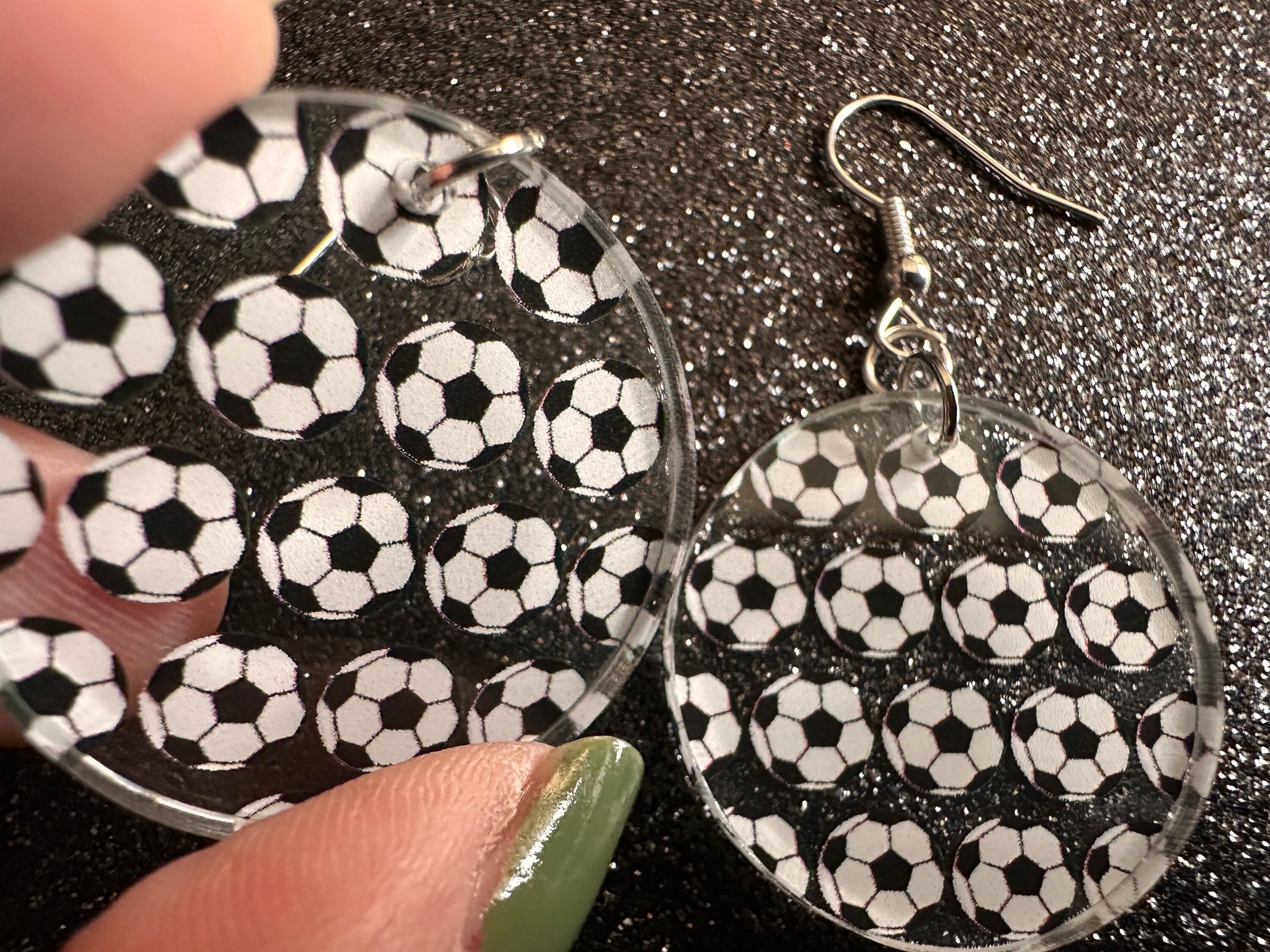 Soccer Earrings: Laser Cut Acrylic Soccer Balls, European Football, Sports Team, Sport Teams, Football, FIFA, Best Gifts for Her/Him/Them