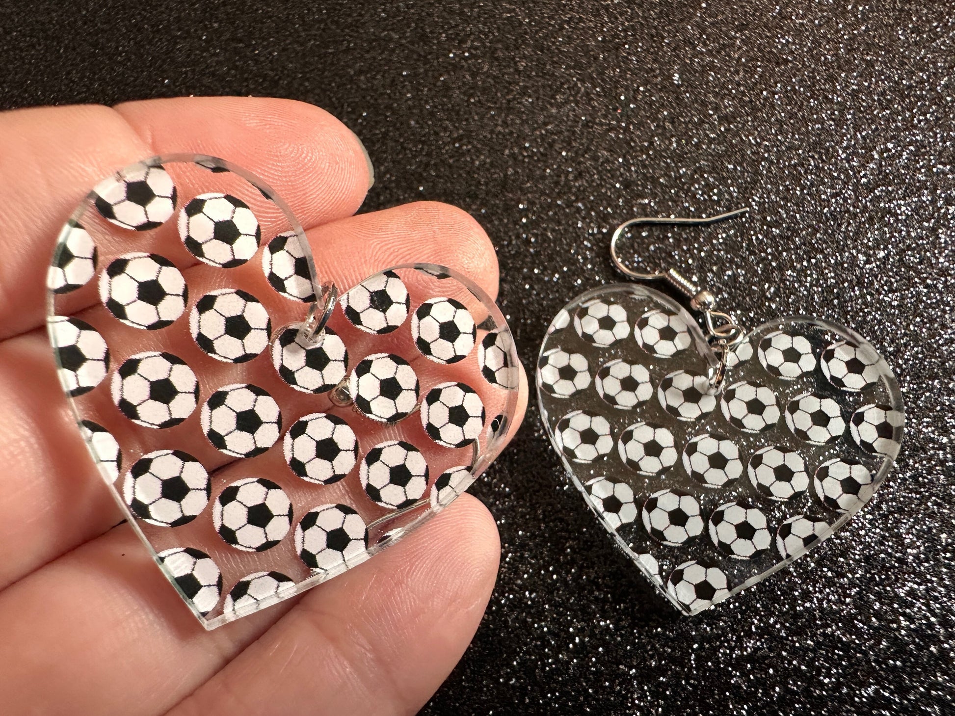 Soccer Earrings: Laser Cut Acrylic Soccer Balls, European Football, Sports Team, Sport Teams, Football, FIFA, Best Gifts for Her/Him/Them