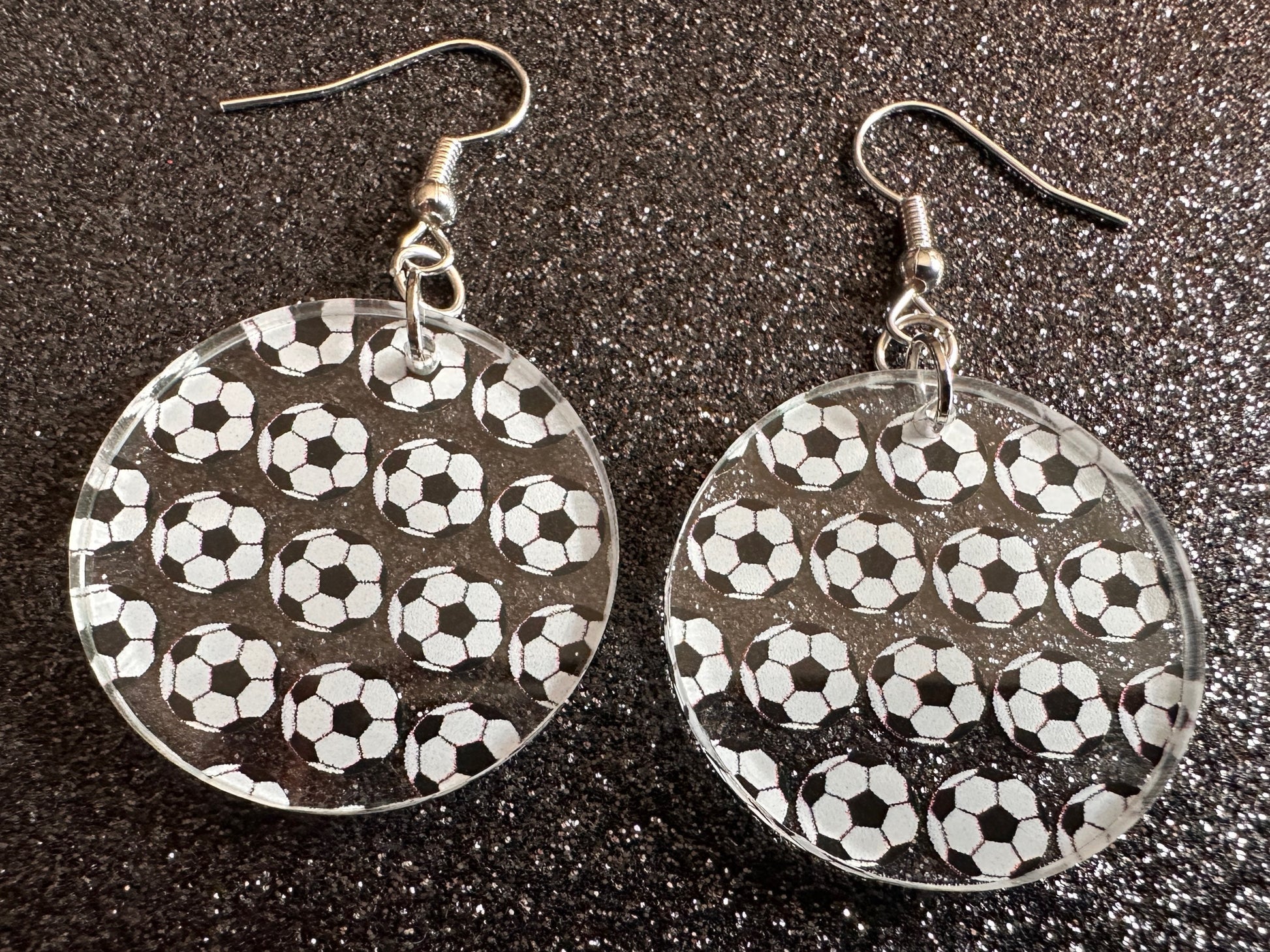 Soccer Earrings: Laser Cut Acrylic Soccer Balls, European Football, Sports Team, Sport Teams, Football, FIFA, Best Gifts for Her/Him/Them