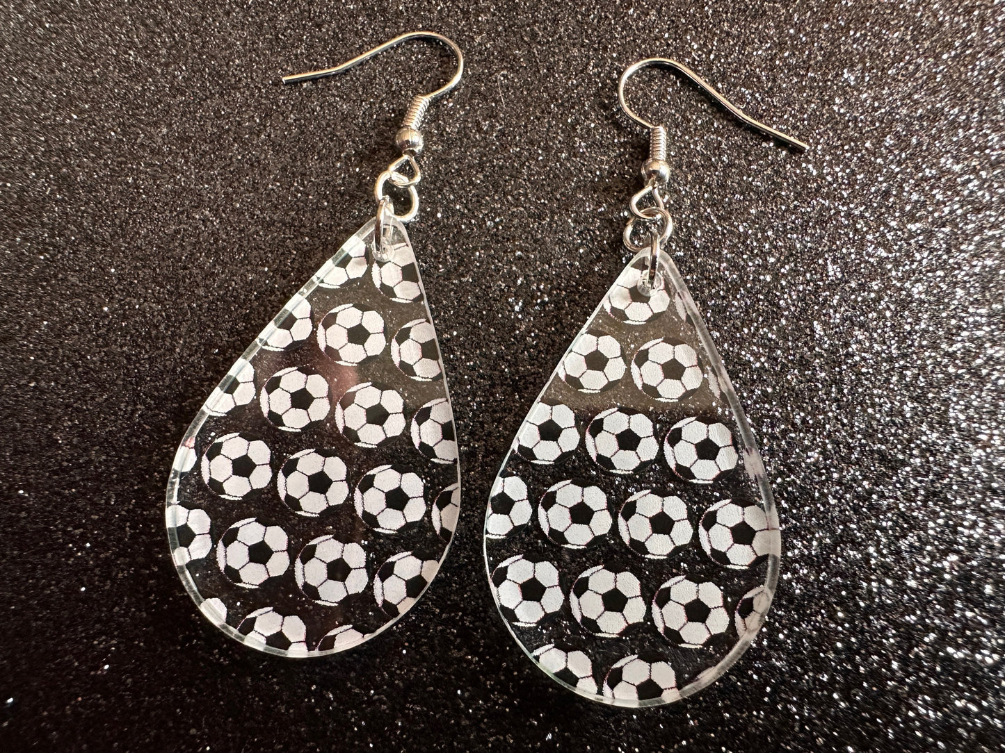 Soccer Earrings: Laser Cut Acrylic Soccer Balls, European Football, Sports Team, Sport Teams, Football, FIFA, Best Gifts for Her/Him/Them