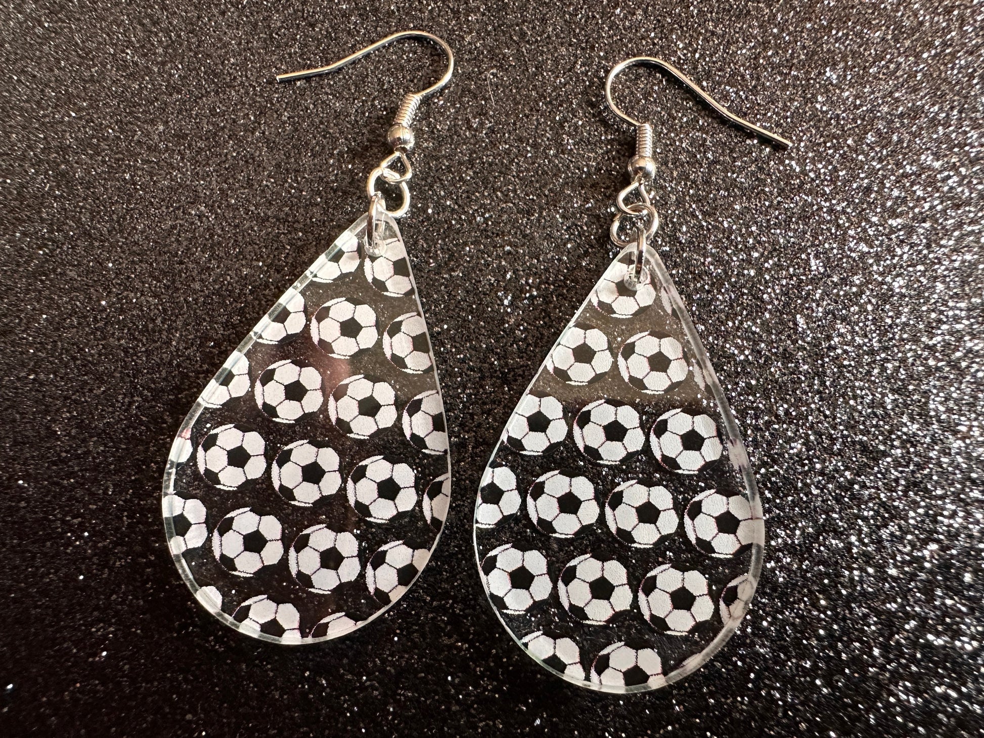 Soccer Earrings: Laser Cut Acrylic Soccer Balls, European Football, Sports Team, Sport Teams, Football, FIFA, Best Gifts for Her/Him/Them