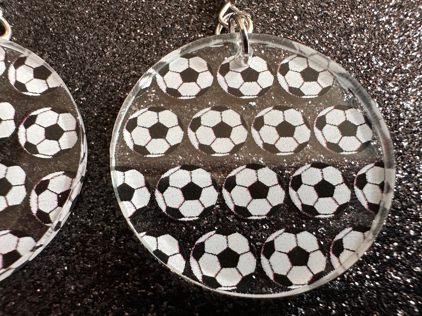 Soccer Earrings: Laser Cut Acrylic Soccer Balls, European Football, Sports Team, Sport Teams, Football, FIFA, Best Gifts for Her/Him/Them