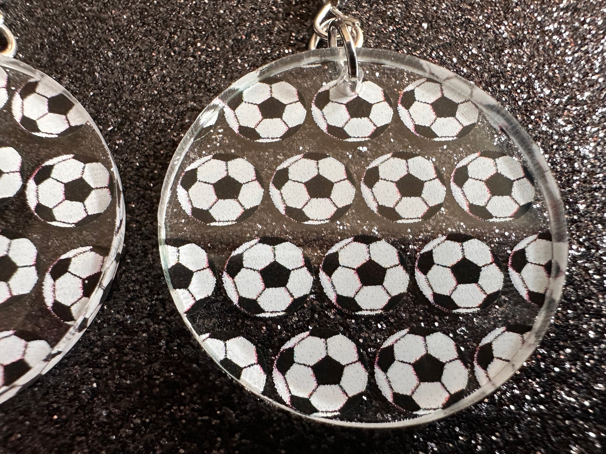 Soccer Earrings: Laser Cut Acrylic Soccer Balls, European Football, Sports Team, Sport Teams, Football, FIFA, Best Gifts for Her/Him/Them