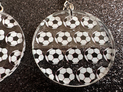 Soccer Earrings: Laser Cut Acrylic Soccer Balls, European Football, Sports Team, Sport Teams, Football, FIFA, Best Gifts for Her/Him/Them