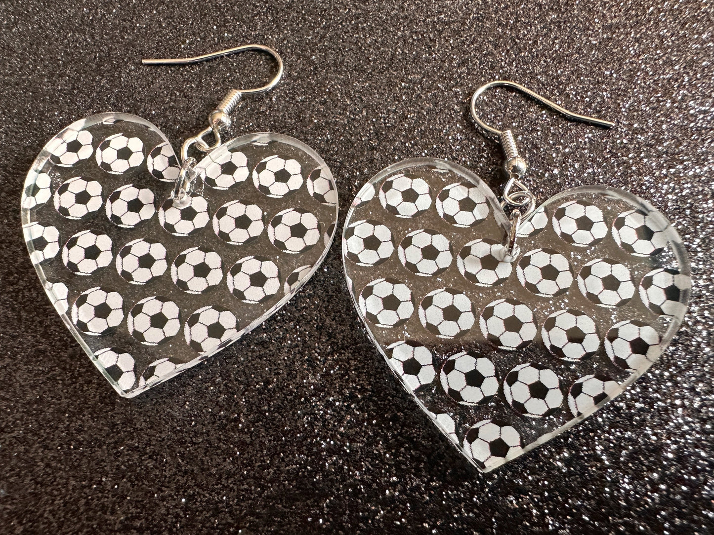 Soccer Earrings: Laser Cut Acrylic Soccer Balls, European Football, Sports Team, Sport Teams, Football, FIFA, Best Gifts for Her/Him/Them