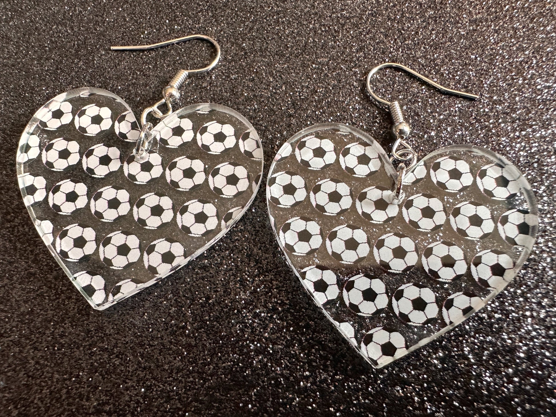 Soccer Earrings: Laser Cut Acrylic Soccer Balls, European Football, Sports Team, Sport Teams, Football, FIFA, Best Gifts for Her/Him/Them