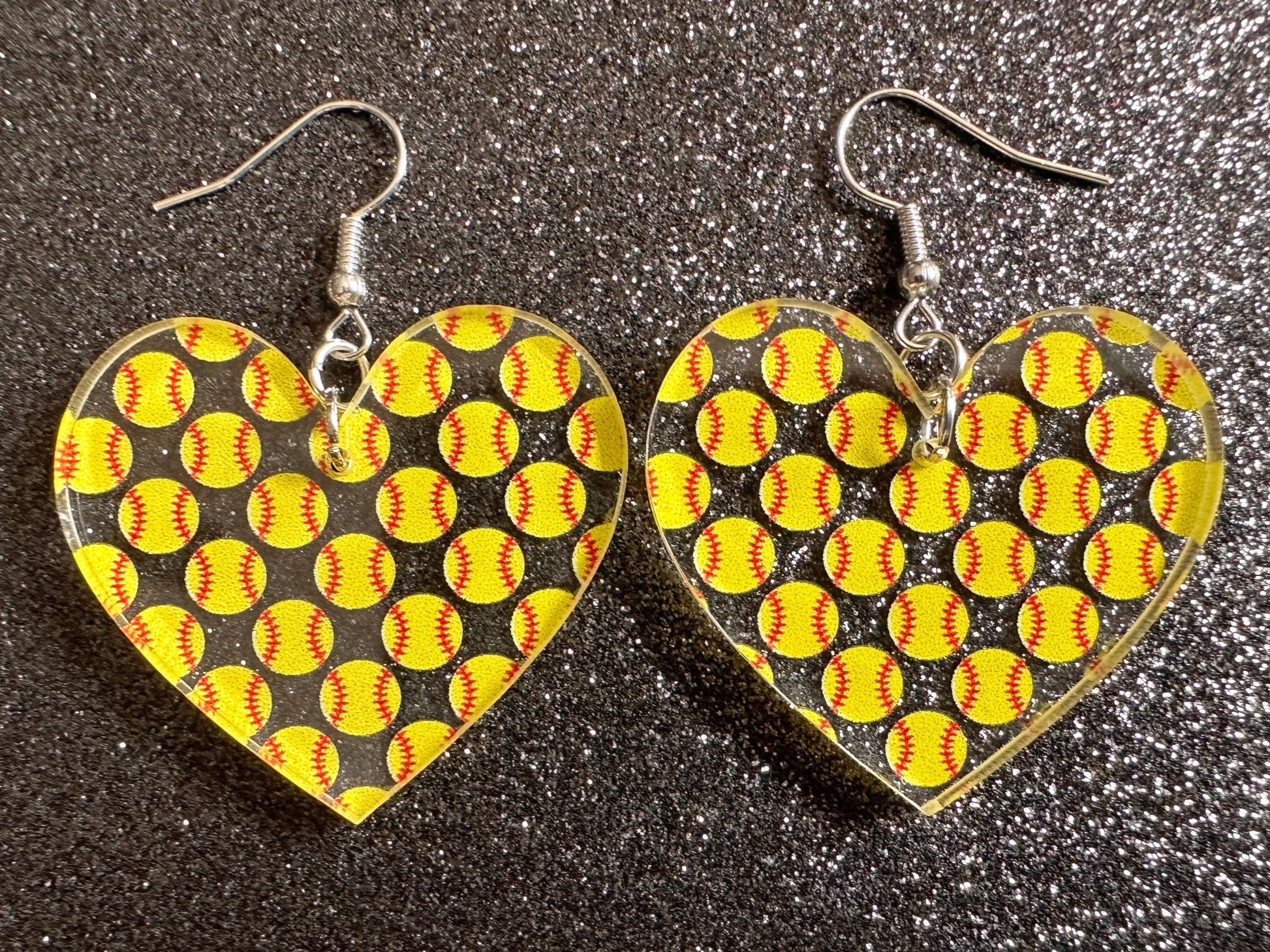 Softball Earrings: Laser Cut Acrylic Softball Balls, Baseball, Sports Team, Sport Teams, Hobby, Ball Game, Best Gifts for Her/Him/Them