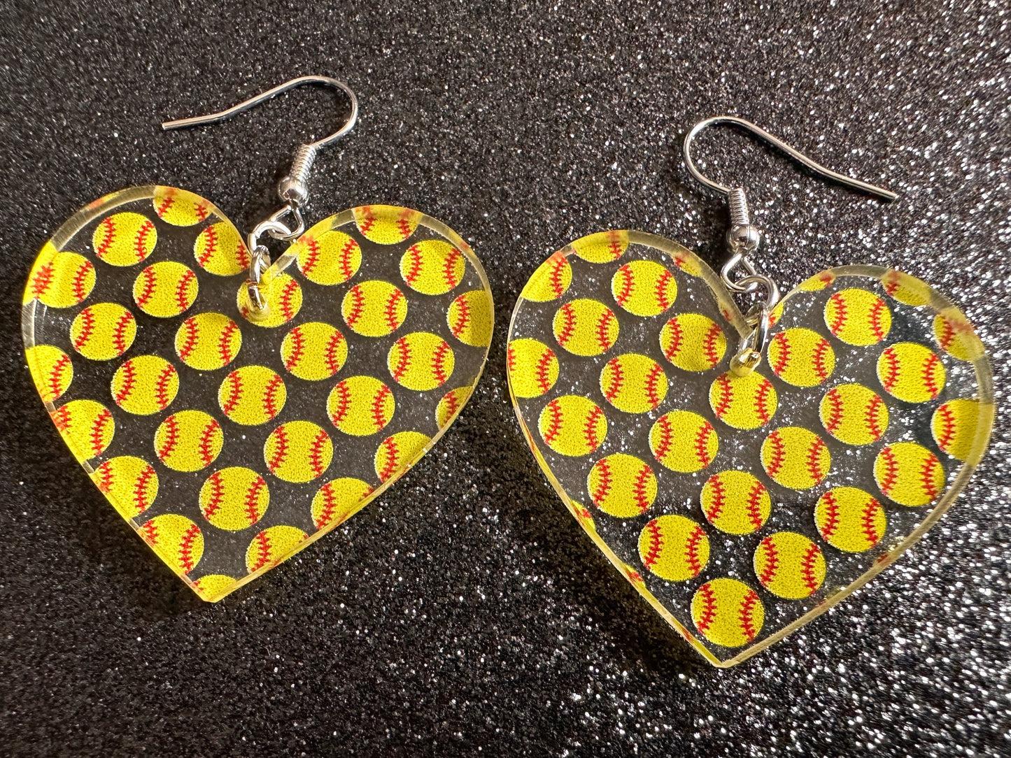 Softball Earrings: Laser Cut Acrylic Softball Balls, Baseball, Sports Team, Sport Teams, Hobby, Ball Game, Best Gifts for Her/Him/Them