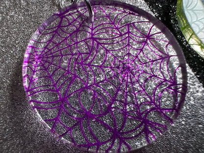 Spiderweb Earrings: Laser Cut Acrylic Spider Webs, Halloween, Spiders, Insect, Bug, Horror, Scary, Spooky, Best Gifts for Her/Him/Them