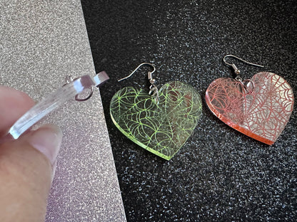 Spiderweb Earrings: Laser Cut Acrylic Spider Webs, Halloween, Spiders, Insect, Bug, Horror, Scary, Spooky, Best Gifts for Her/Him/Them