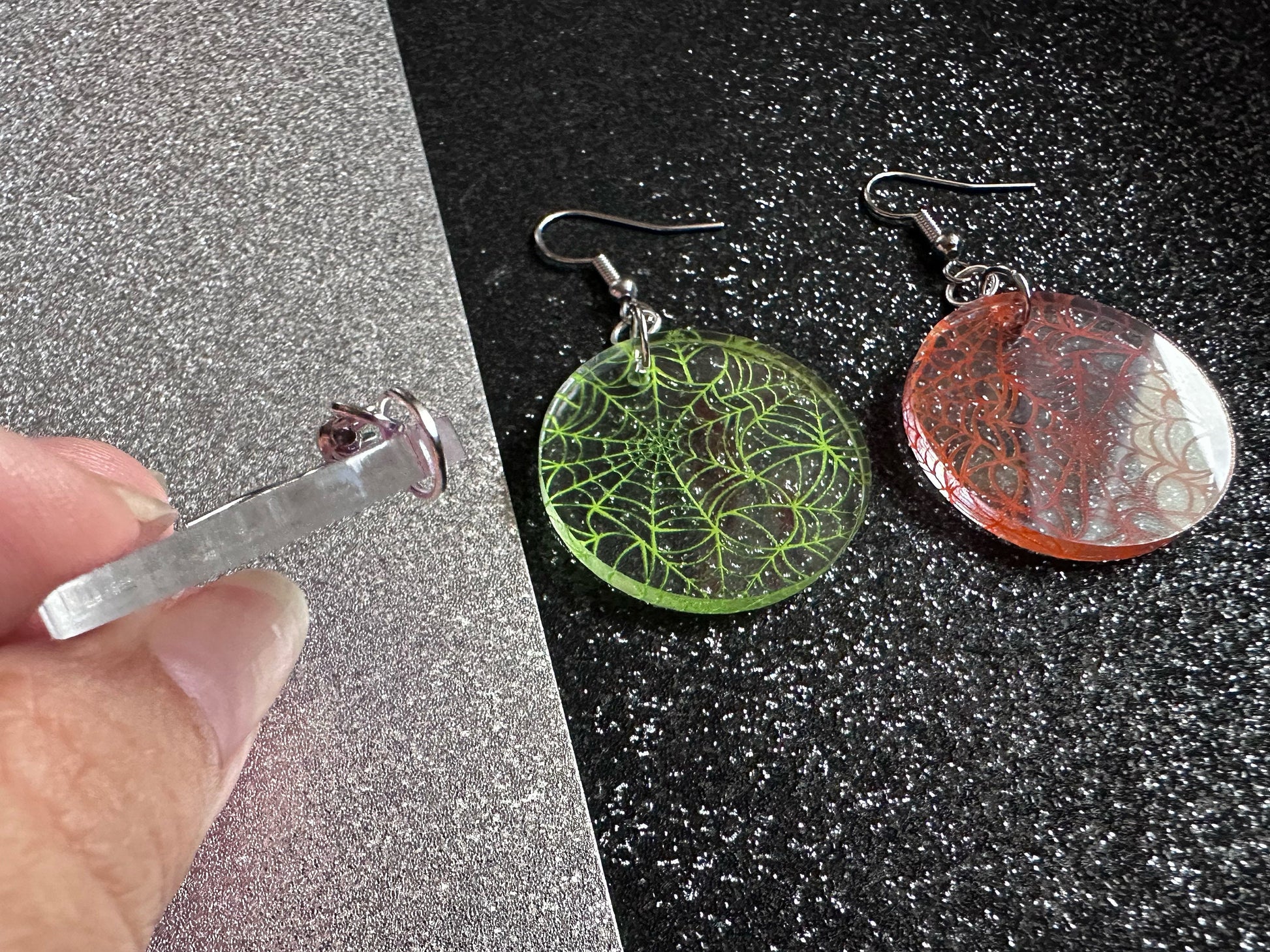 Spiderweb Earrings: Laser Cut Acrylic Spider Webs, Halloween, Spiders, Insect, Bug, Horror, Scary, Spooky, Best Gifts for Her/Him/Them