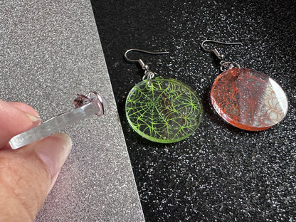 Spiderweb Earrings: Laser Cut Acrylic Spider Webs, Halloween, Spiders, Insect, Bug, Horror, Scary, Spooky, Best Gifts for Her/Him/Them