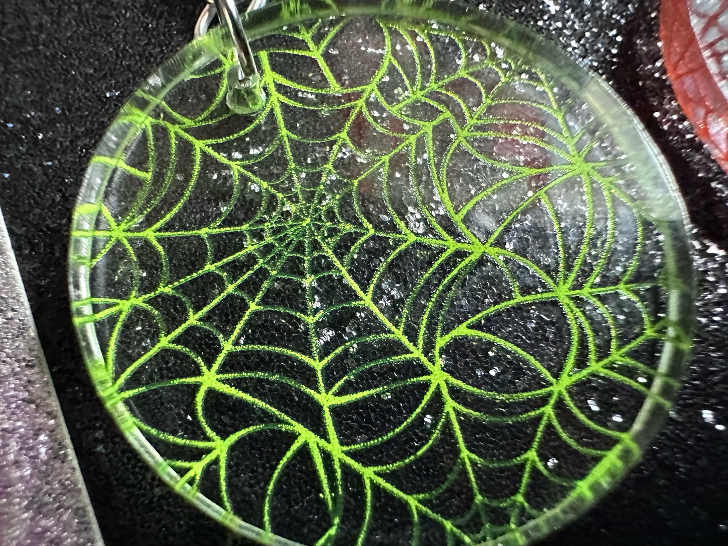 Spiderweb Earrings: Laser Cut Acrylic Spider Webs, Halloween, Spiders, Insect, Bug, Horror, Scary, Spooky, Best Gifts for Her/Him/Them