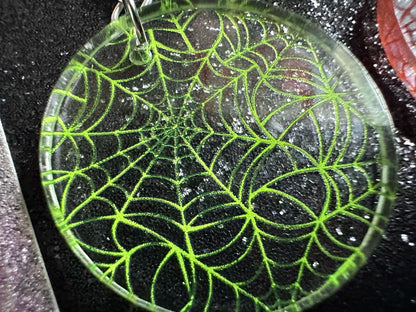 Spiderweb Earrings: Laser Cut Acrylic Spider Webs, Halloween, Spiders, Insect, Bug, Horror, Scary, Spooky, Best Gifts for Her/Him/Them