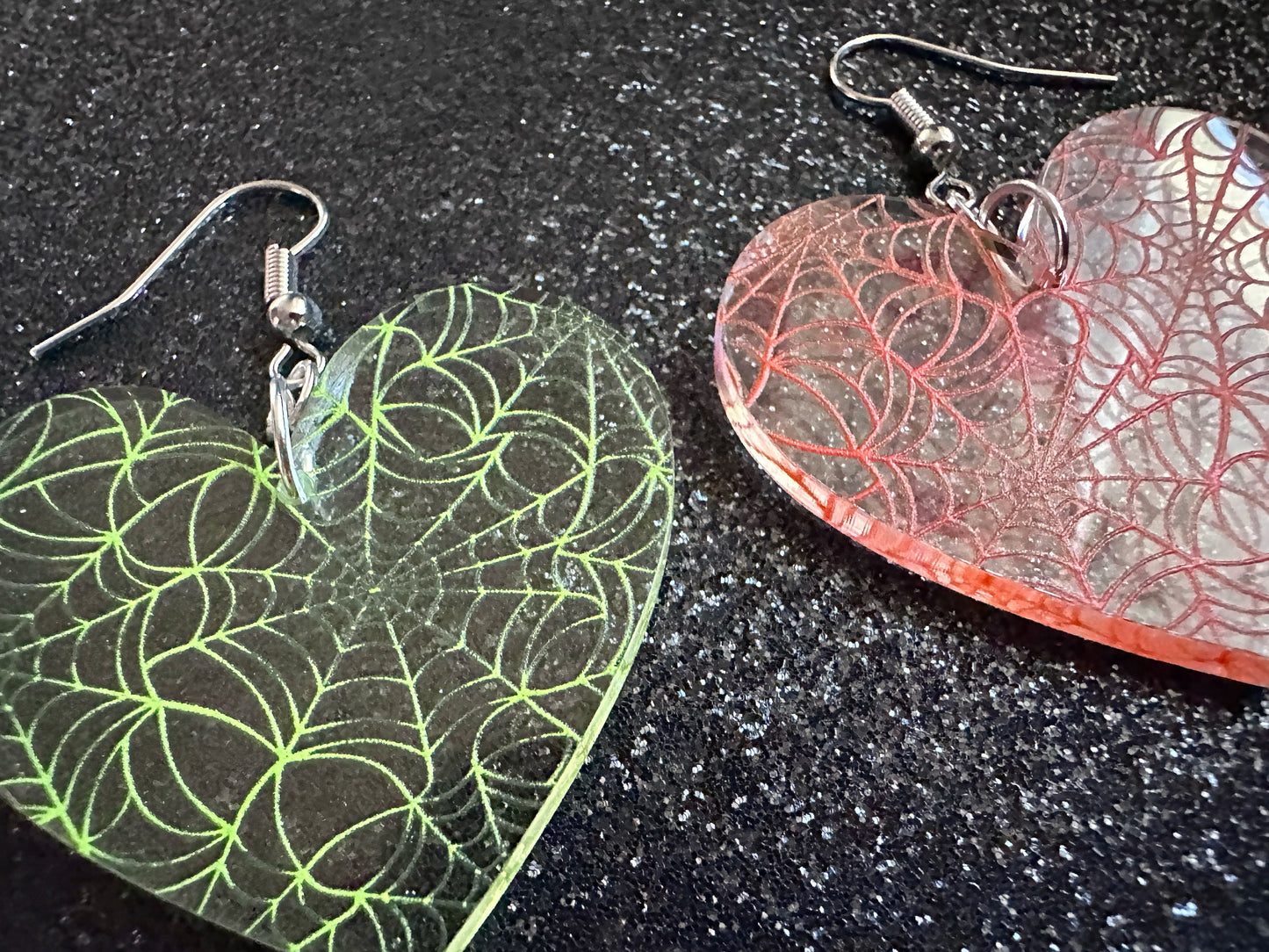 Spiderweb Earrings: Laser Cut Acrylic Spider Webs, Halloween, Spiders, Insect, Bug, Horror, Scary, Spooky, Best Gifts for Her/Him/Them