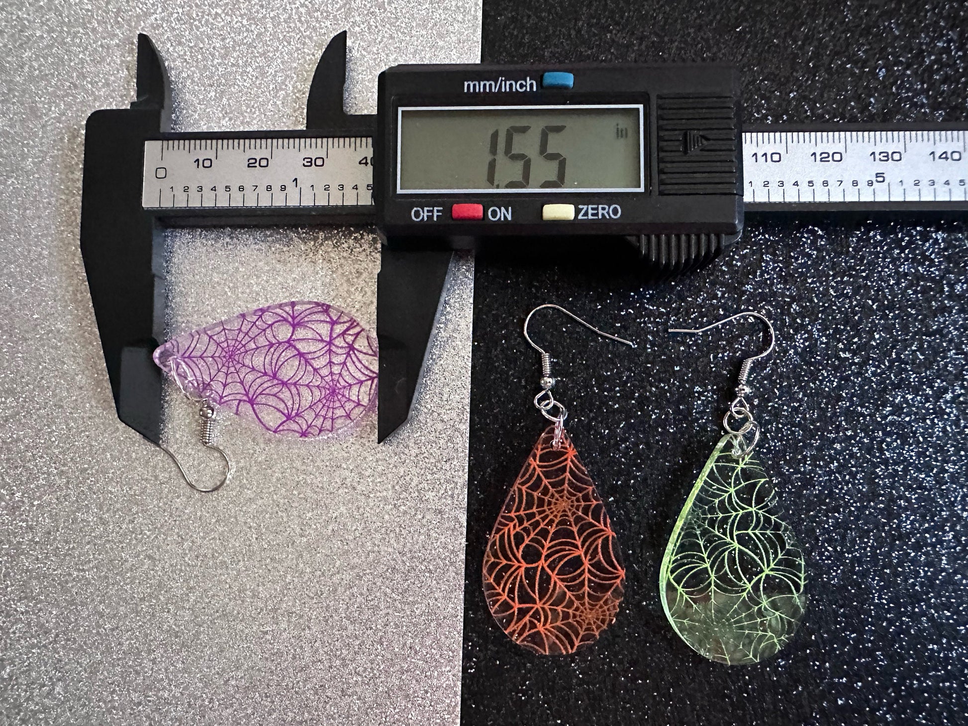 Spiderweb Earrings: Laser Cut Acrylic Spider Webs, Halloween, Spiders, Insect, Bug, Horror, Scary, Spooky, Best Gifts for Her/Him/Them
