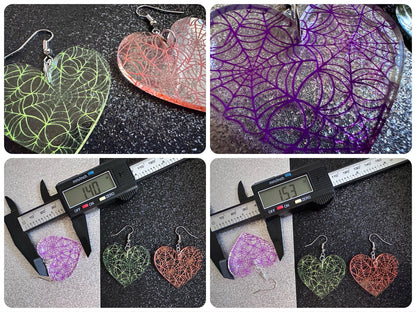 Spiderweb Earrings: Laser Cut Acrylic Spider Webs, Halloween, Spiders, Insect, Bug, Horror, Scary, Spooky, Best Gifts for Her/Him/Them