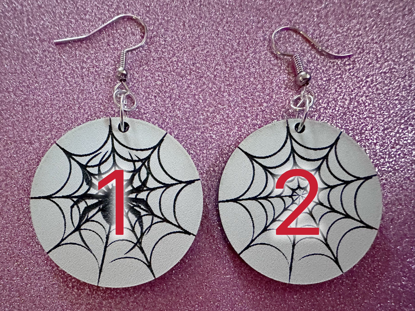 Spiderweb Earrings: Laser Cut Acrylic Spider's Web, Halloween, Holiday, Insect, Bug, Horror, Scary, Spooky, Best Gifts for Her/Him/Them