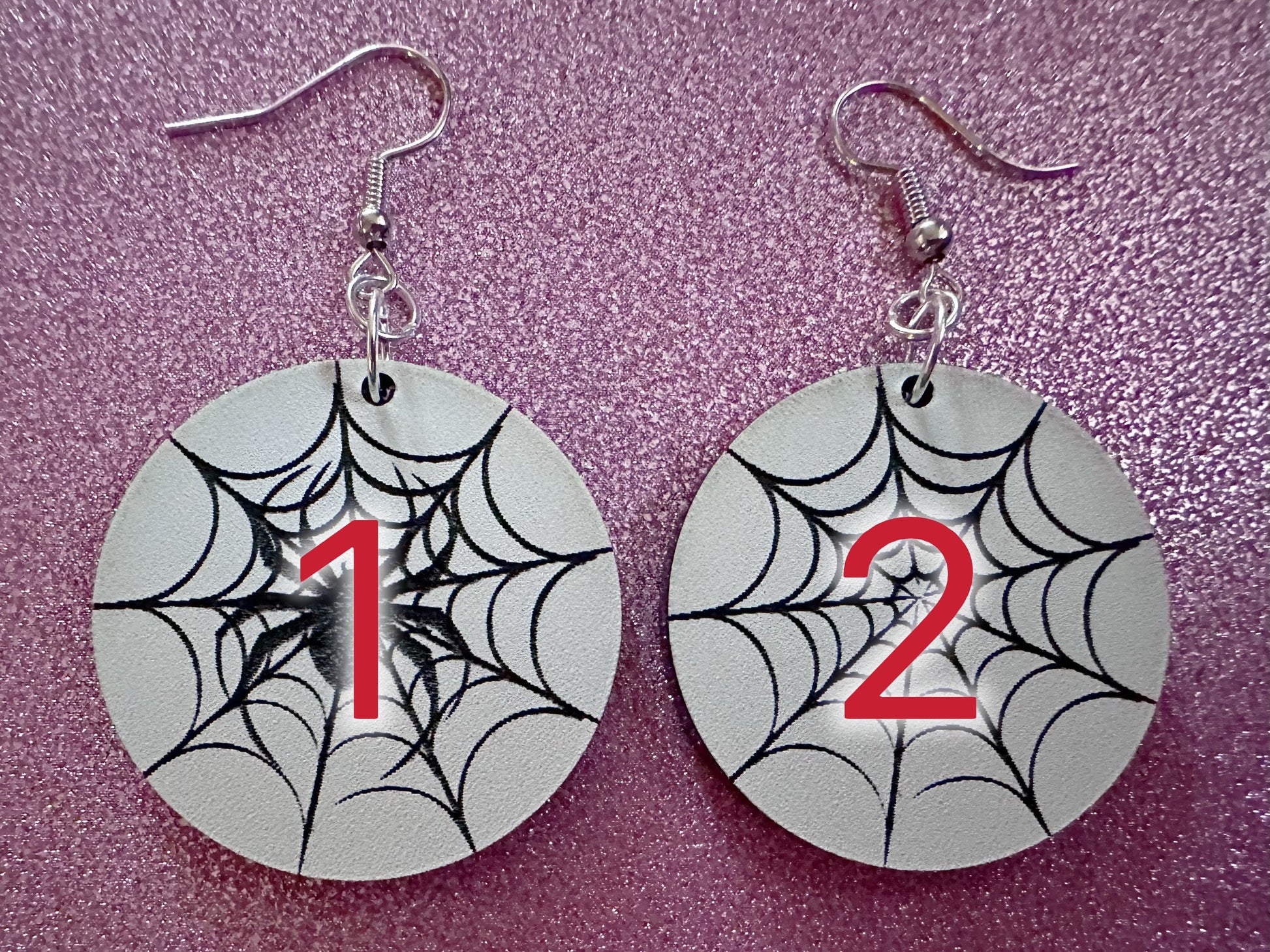 Spiderweb Earrings: Laser Cut Acrylic Spider's Web, Halloween, Holiday, Insect, Bug, Horror, Scary, Spooky, Best Gifts for Her/Him/Them