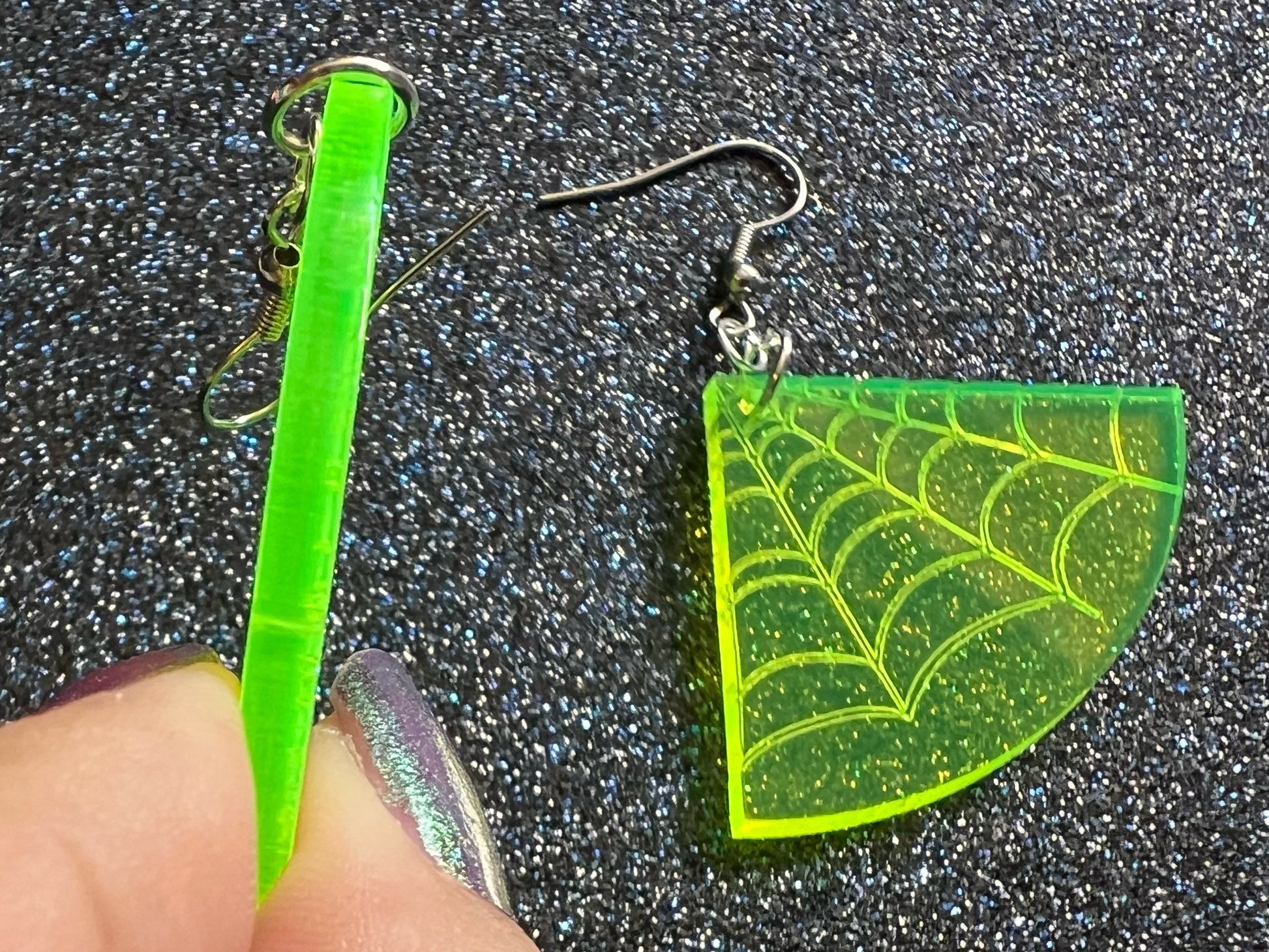 Spiderweb Earrings: Laser Cut Acrylic Spider's Web, Halloween, Holiday, Insect, Bug, Horror, Scary, Spooky, Best Gifts for Her/Him/Them
