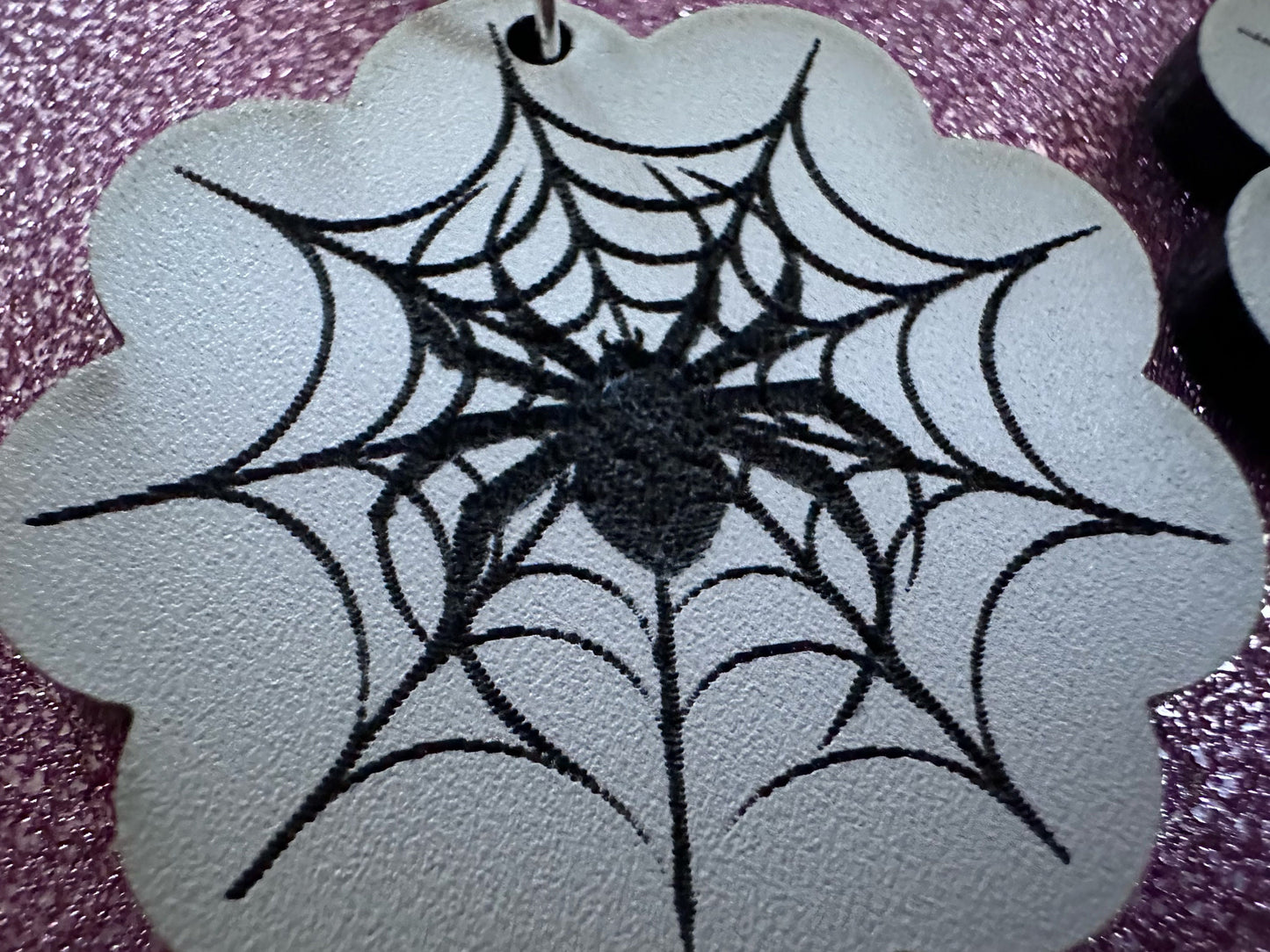 Spiderweb Earrings: Laser Cut Acrylic Spider's Web, Halloween, Holiday, Insect, Bug, Horror, Scary, Spooky, Best Gifts for Her/Him/Them
