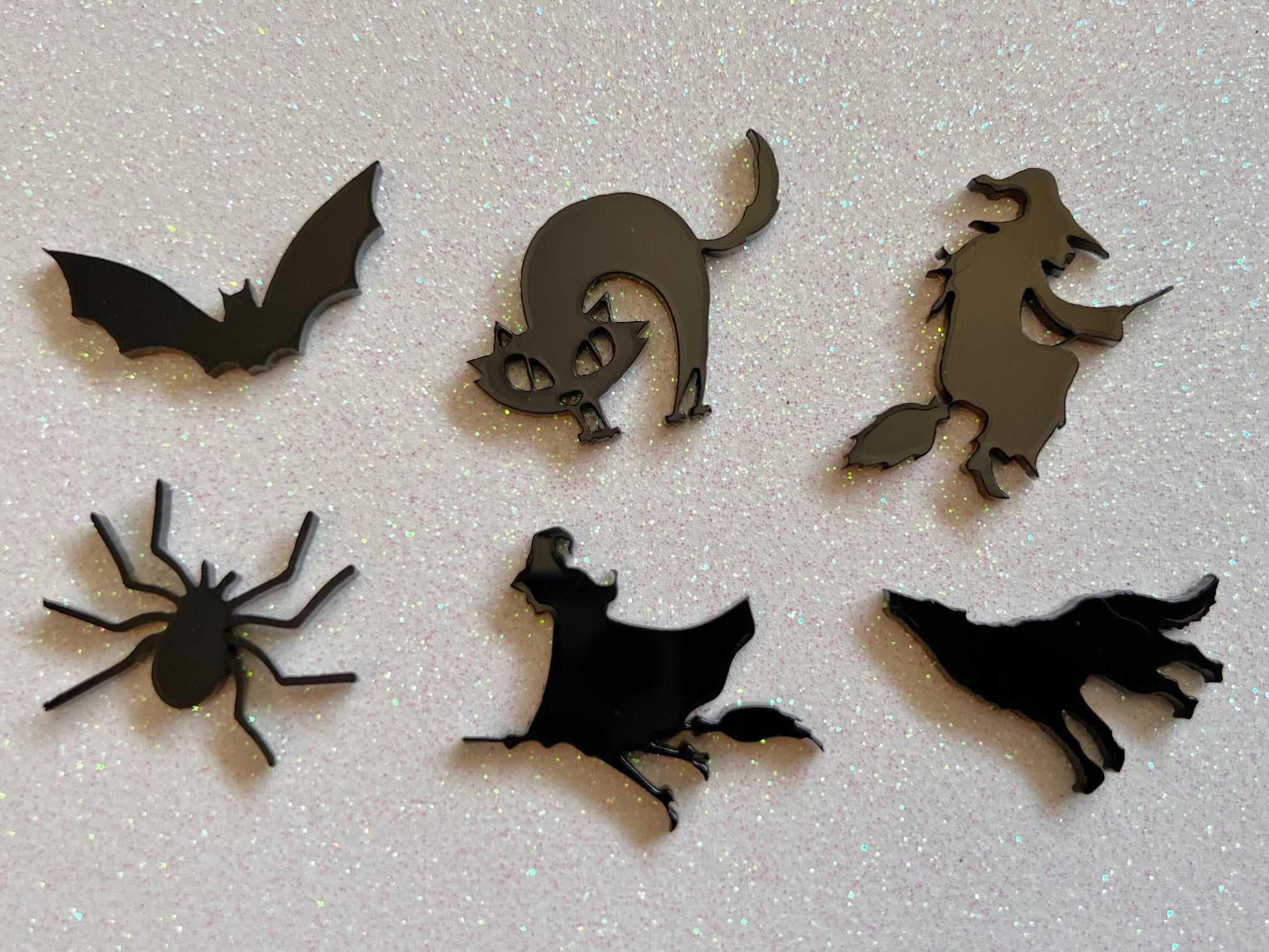 Spooky Cat Full Moon Earrings: Laser Cut Acrylic Halloween Earrings, Black Cats, Witch Kitties, Scary, Horror, Best Gifts for Her/Him/Them