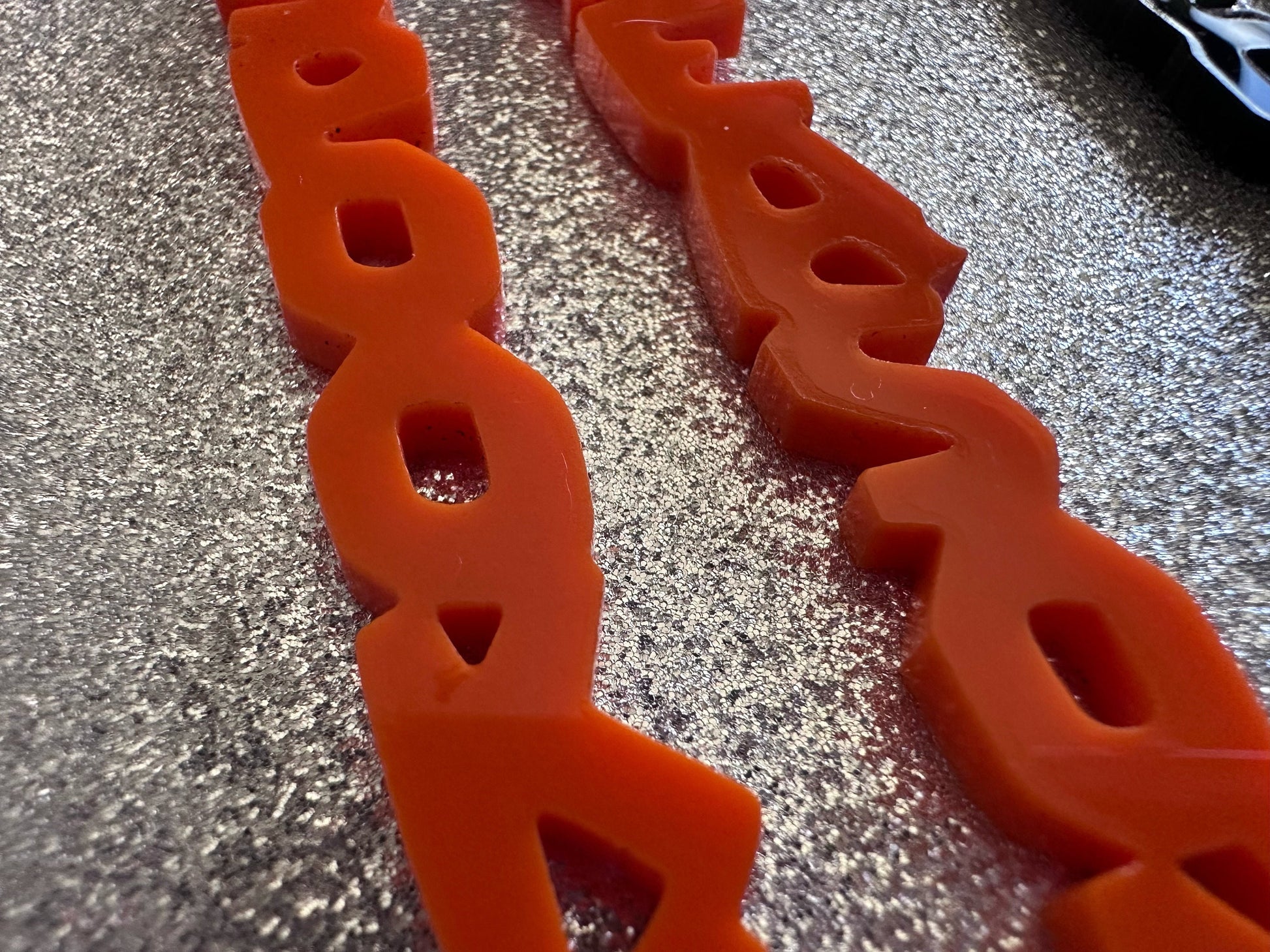 Spooky Season Earrings: Laser Cut Acrylic Halloween Text, Black, Orange, Scary, Spooktastic, Best Gifts for Her/Him/Them