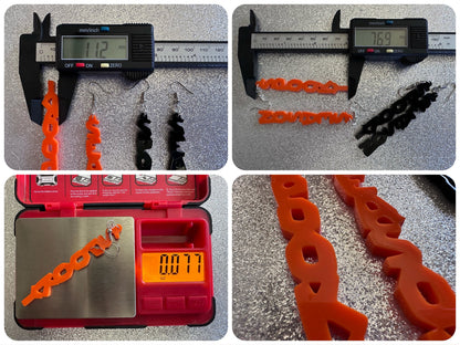 Spooky Season Earrings: Laser Cut Acrylic Halloween Text, Black, Orange, Scary, Spooktastic, Best Gifts for Her/Him/Them
